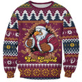 Merry Eagle Roar Personalized Sweatshirt Christmas Rugby League Spirit - Aussie Hoodie