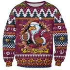 Merry Eagle Roar Personalized Sweatshirt Christmas Rugby League Spirit - Aussie Hoodie