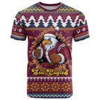 Merry Eagle Roar Personalized T Shirt Christmas Rugby League Spirit - Aussie Hoodie