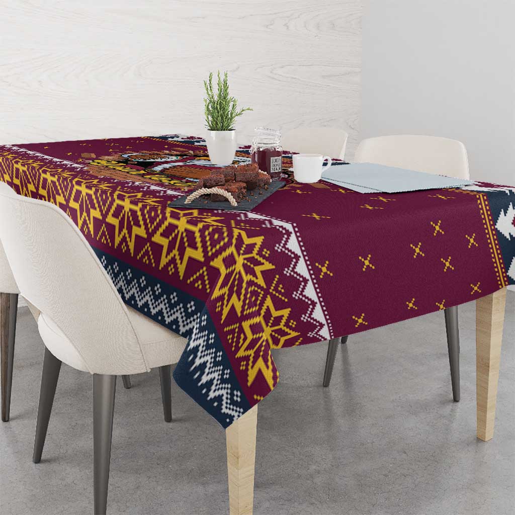 Merry Eagle Roar Personalized Tablecloth Christmas Rugby League Spirit - Aussie Hoodie