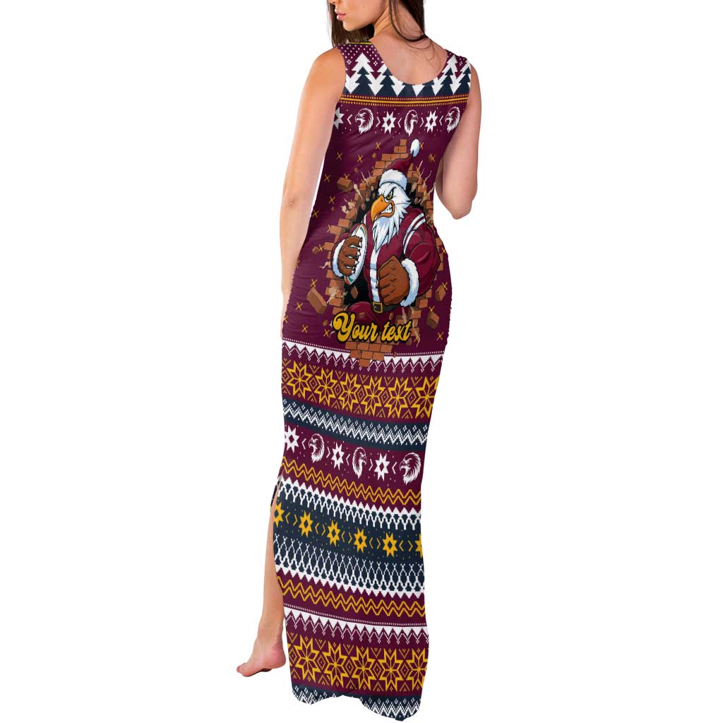 Merry Eagle Roar Personalized Tank Maxi Dress Christmas Rugby League Spirit - Aussie Hoodie