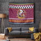 Merry Eagle Roar Personalized Tapestry Christmas Rugby League Spirit - Aussie Hoodie
