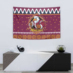 Merry Eagle Roar Personalized Tapestry Christmas Rugby League Spirit - Aussie Hoodie