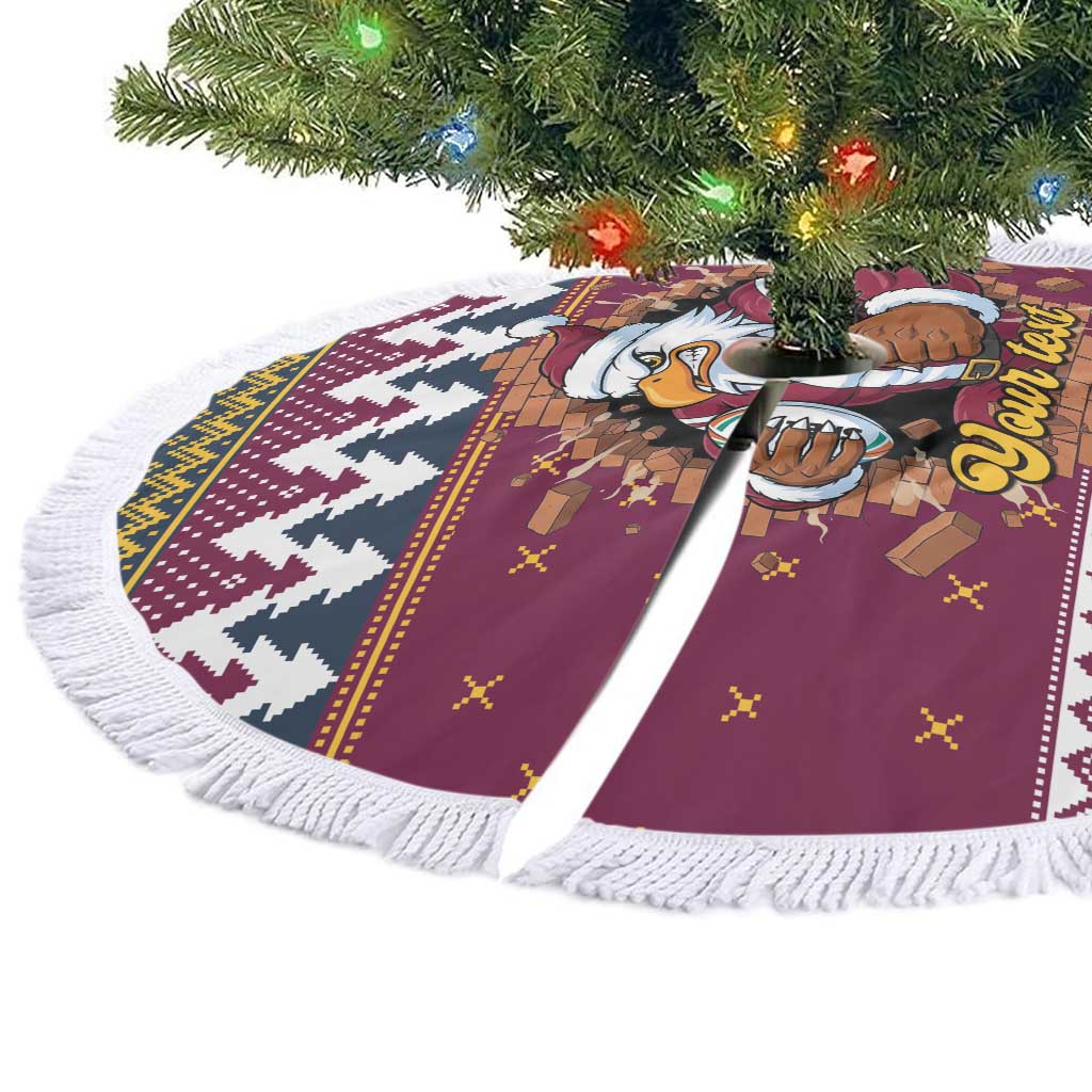 Merry Eagle Roar Personalized Tree Skirt Christmas Rugby League Spirit - Aussie Hoodie