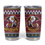 Merry Eagle Roar Personalized Tumbler Cup Christmas Rugby League Spirit - Aussie Hoodie