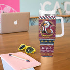 Merry Eagle Roar Personalized Tumbler With Handle Christmas Rugby League Spirit - Aussie Hoodie