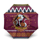 Merry Eagle Roar Personalized Umbrella Christmas Rugby League Spirit - Aussie Hoodie
