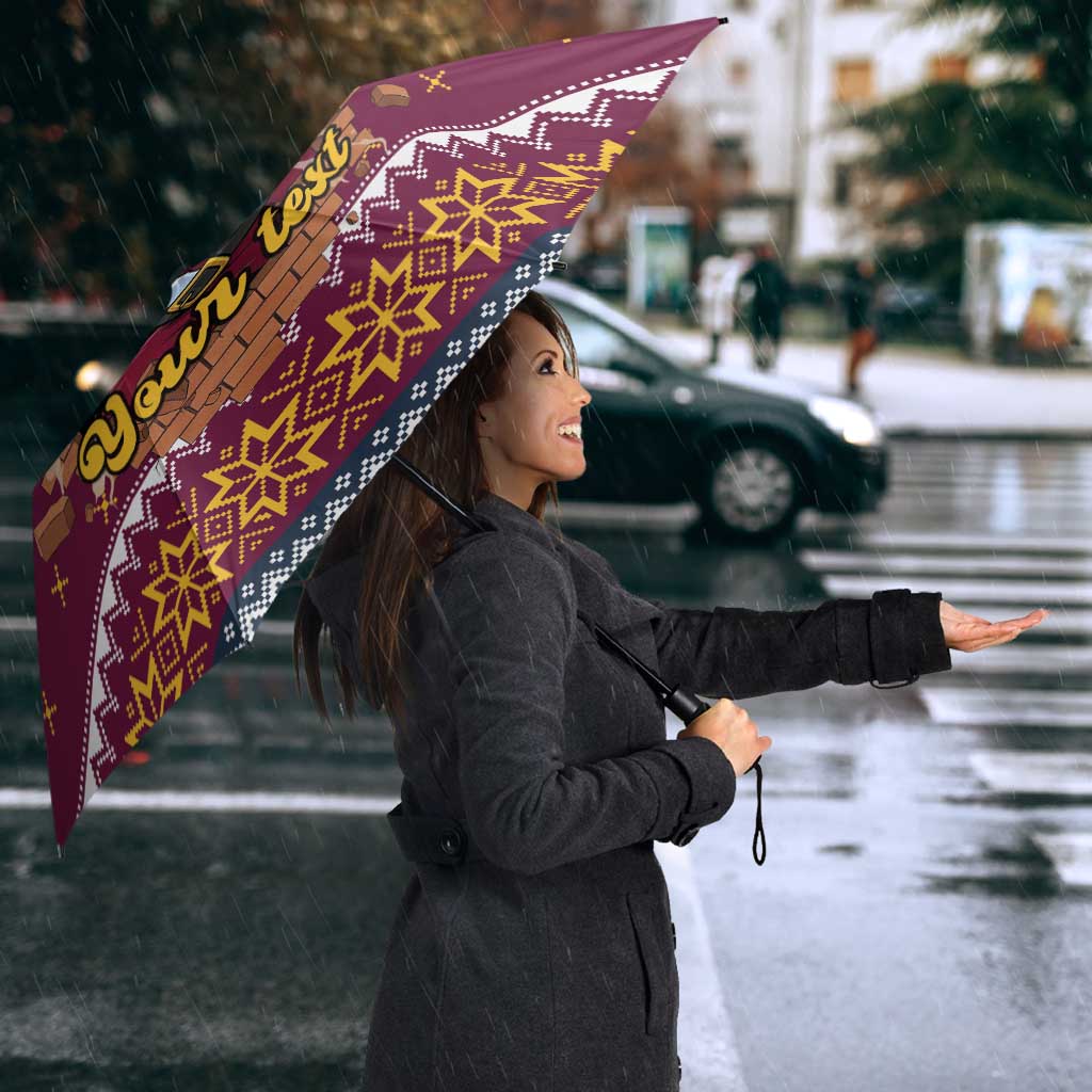Merry Eagle Roar Personalized Umbrella Christmas Rugby League Spirit - Aussie Hoodie
