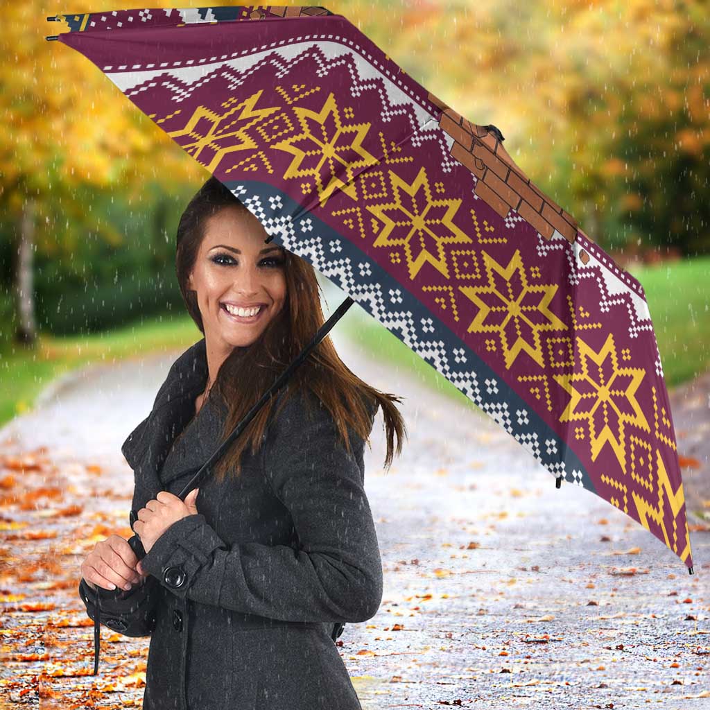 Merry Eagle Roar Personalized Umbrella Christmas Rugby League Spirit - Aussie Hoodie