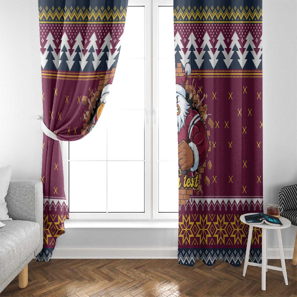 Merry Eagle Roar Personalized Window Curtain Christmas Rugby League Spirit - Aussie Hoodie