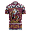 Merry Eagle Roar Personalized Zipper Polo Shirt Christmas Rugby League Spirit - Aussie Hoodie