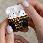 Merry Panther Roar Personalized AirPods Case Christmas Rugby League Spirit - Aussie Hoodie