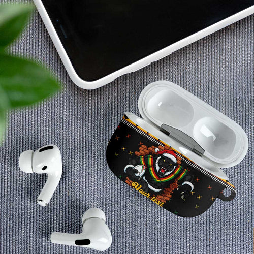 Merry Panther Roar Personalized AirPods Case Christmas Rugby League Spirit - Aussie Hoodie
