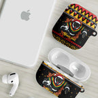 Merry Panther Roar Personalized AirPods Case Christmas Rugby League Spirit - Aussie Hoodie