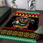 Merry Panther Roar Personalized Area Rug Christmas Rugby League Spirit - Aussie Hoodie