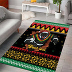 Merry Panther Roar Personalized Area Rug Christmas Rugby League Spirit - Aussie Hoodie