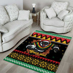 Merry Panther Roar Personalized Area Rug Christmas Rugby League Spirit - Aussie Hoodie