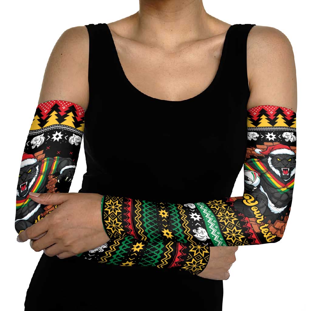Merry Panther Roar Personalized Arm Sleeves Christmas Rugby League Spirit - Aussie Hoodie