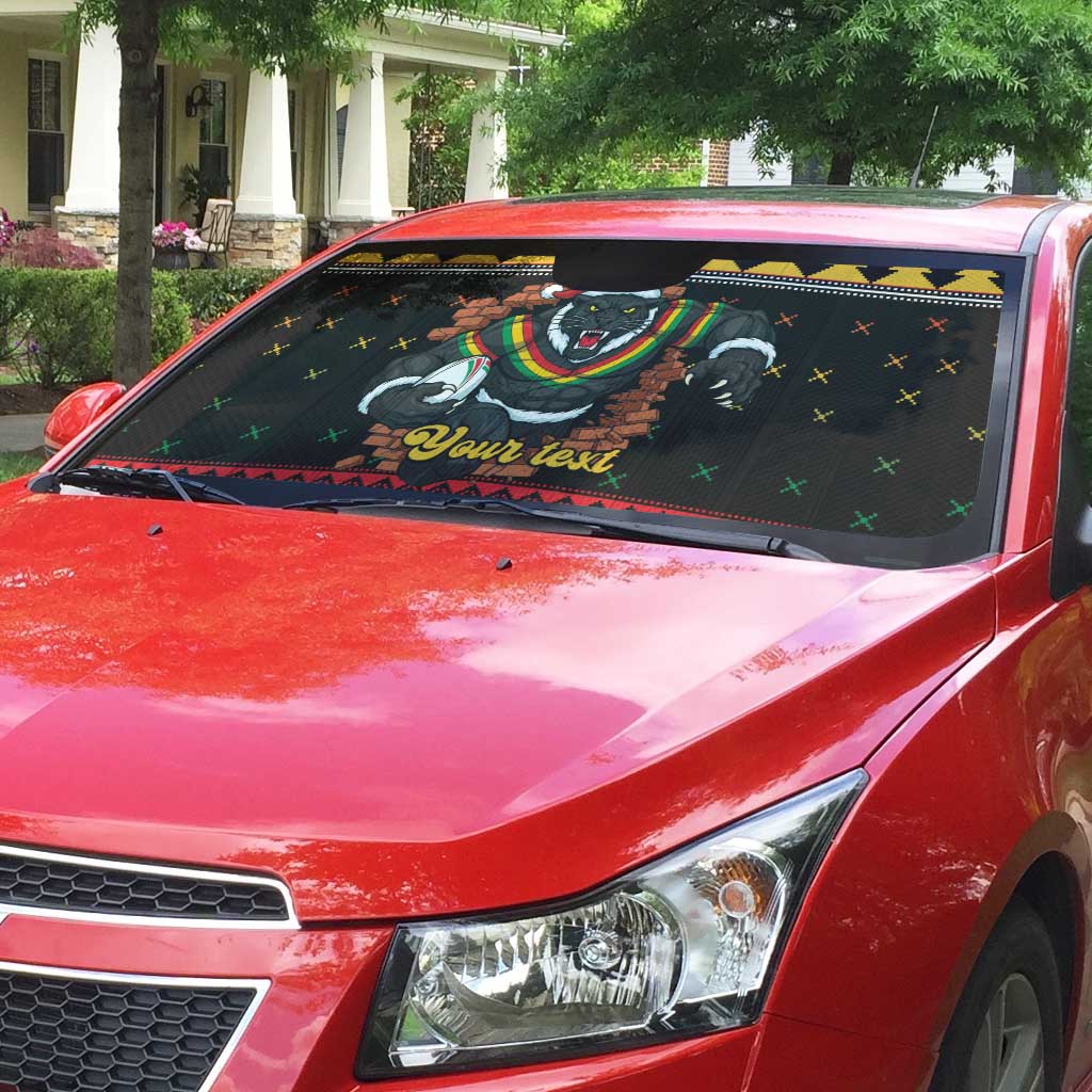 Merry Panther Roar Personalized Auto Sun Shade Christmas Rugby League Spirit - Aussie Hoodie