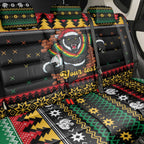 Merry Panther Roar Personalized Back Car Seat Cover Christmas Rugby League Spirit - Aussie Hoodie