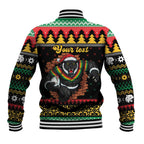 Merry Panther Roar Personalized Baseball Jacket Christmas Rugby League Spirit - Aussie Hoodie