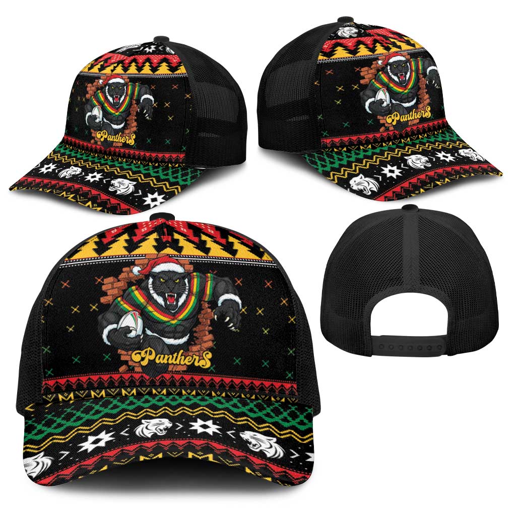 Merry Panther Roar Baseball Net Cap Christmas Rugby League Spirit - Aussie Hoodie