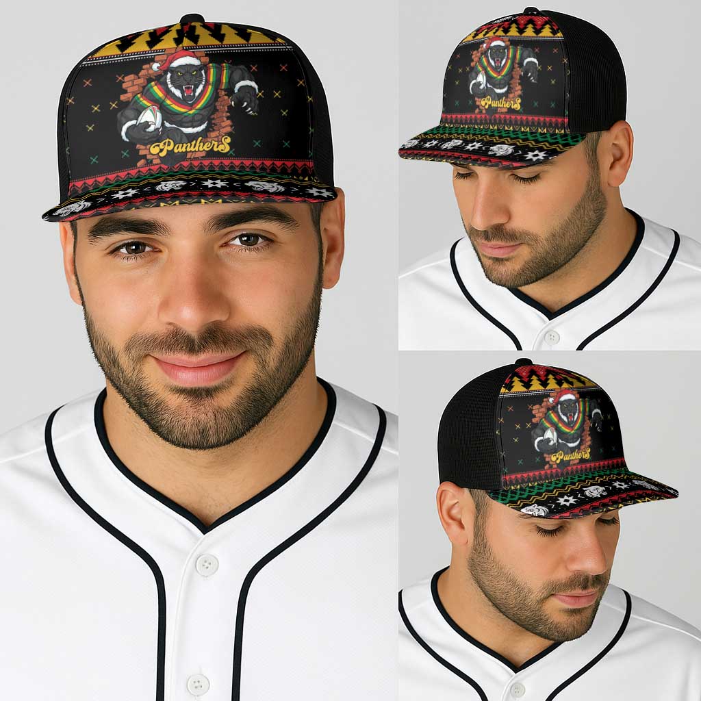 Merry Panther Roar Baseball Net Cap Christmas Rugby League Spirit - Aussie Hoodie
