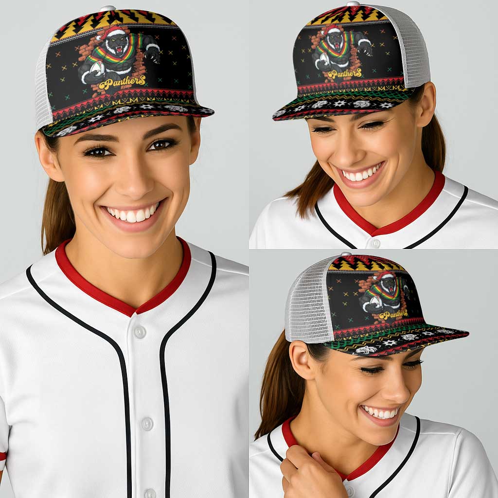 Merry Panther Roar Baseball Net Cap Christmas Rugby League Spirit - Aussie Hoodie