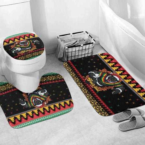 Merry Panther Roar Personalized Bathroom Set Christmas Rugby League Spirit - Aussie Hoodie