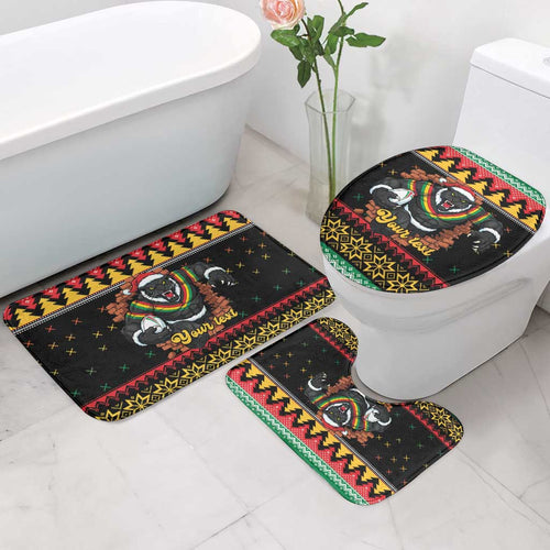 Merry Panther Roar Personalized Bathroom Set Christmas Rugby League Spirit - Aussie Hoodie
