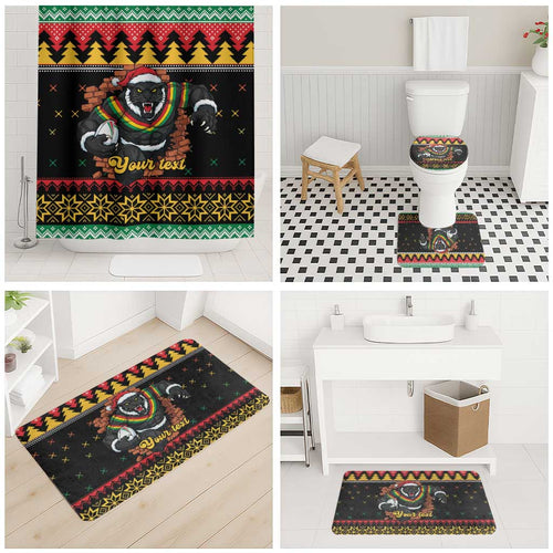 Merry Panther Roar Personalized Bathroom Set Christmas Rugby League Spirit - Aussie Hoodie