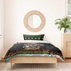 Merry Panther Roar Personalized Bedding Set Christmas Rugby League Spirit - Aussie Hoodie