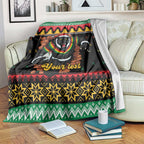 Merry Panther Roar Personalized Blanket Christmas Rugby League Spirit - Aussie Hoodie