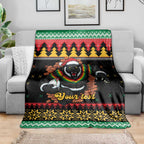 Merry Panther Roar Personalized Blanket Christmas Rugby League Spirit - Aussie Hoodie