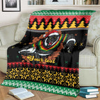 Merry Panther Roar Personalized Blanket Christmas Rugby League Spirit - Aussie Hoodie