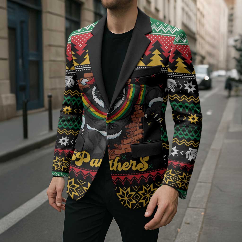 Merry Panther Roar Personalized Blazer Christmas Rugby League Spirit - Aussie Hoodie