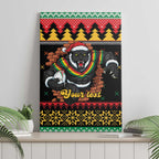 Merry Panther Roar Personalized Canvas Wall Art Christmas Rugby League Spirit - Aussie Hoodie