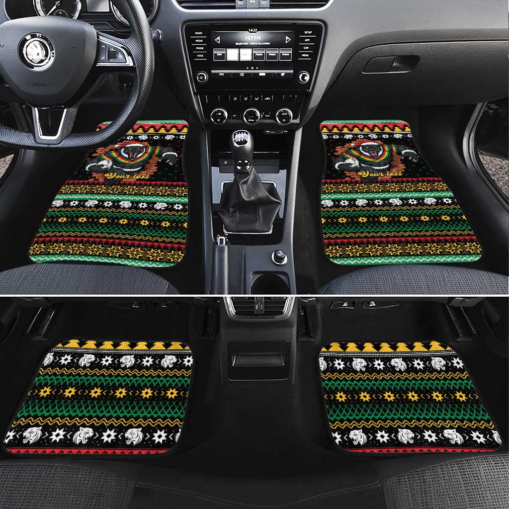 Merry Panther Roar Personalized Car Mats Christmas Rugby League Spirit - Aussie Hoodie