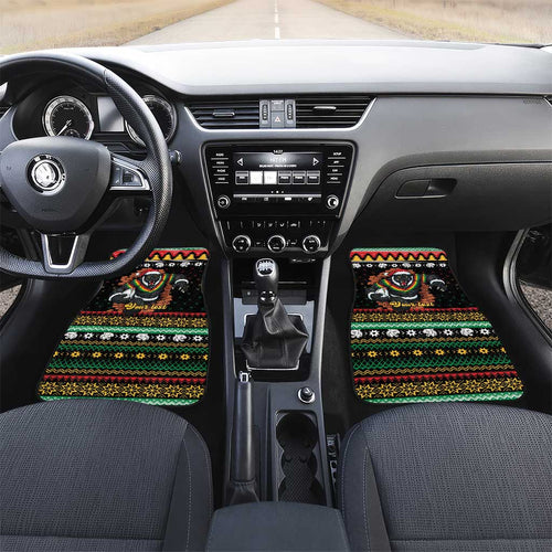 Merry Panther Roar Personalized Car Mats Christmas Rugby League Spirit - Aussie Hoodie