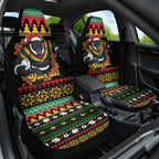 Merry Panther Roar Personalized Car Seat Cover Christmas Rugby League Spirit - Aussie Hoodie