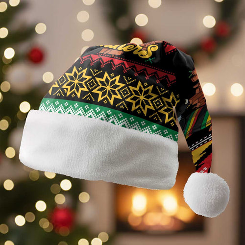 Merry Panther Roar Personalized Christmas Santa Hat Christmas Rugby League Spirit - Aussie Hoodie