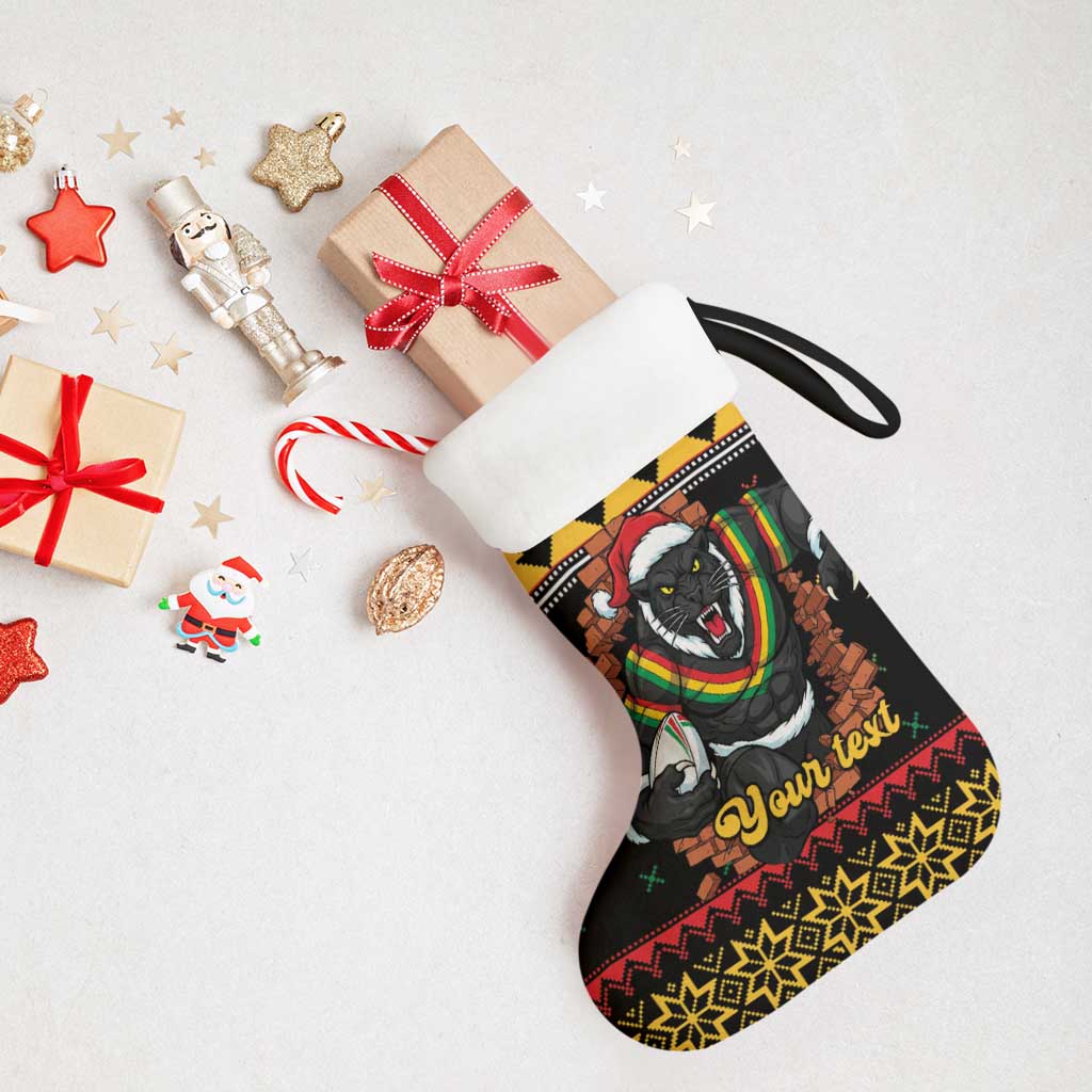 Merry Panther Roar Personalized Christmas Stocking Christmas Rugby League Spirit - Aussie Hoodie