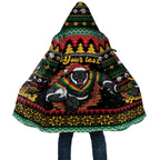 Merry Panther Roar Personalized Cloak Christmas Rugby League Spirit - Aussie Hoodie