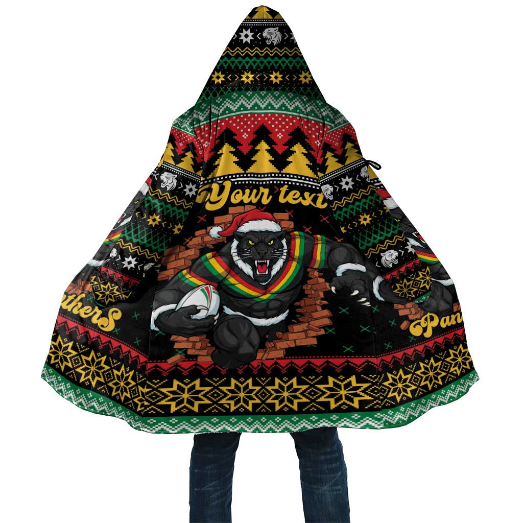 Merry Panther Roar Personalized Cloak Christmas Rugby League Spirit - Aussie Hoodie