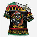 Merry Panther Roar Personalized Cross Shoulder Shirt Christmas Rugby League Spirit - Aussie Hoodie
