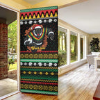 Merry Panther Roar Personalized Door Cover Christmas Rugby League Spirit - Aussie Hoodie