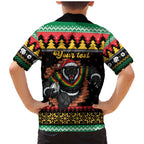 Merry Panther Roar Personalized Family Matching Mermaid Dress and Hawaiian Shirt Christmas Rugby League Spirit - Aussie Hoodie