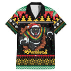 Merry Panther Roar Personalized Family Matching Mermaid Dress and Hawaiian Shirt Christmas Rugby League Spirit - Aussie Hoodie