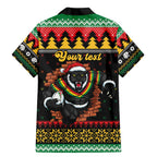 Merry Panther Roar Personalized Family Matching Mermaid Dress and Hawaiian Shirt Christmas Rugby League Spirit - Aussie Hoodie