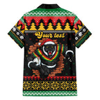 Merry Panther Roar Personalized Family Matching Summer Maxi Dress and Hawaiian Shirt Christmas Rugby League Spirit - Aussie Hoodie